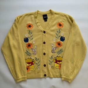 Disney Winnie The Pooh Yellow Floral Cardigan